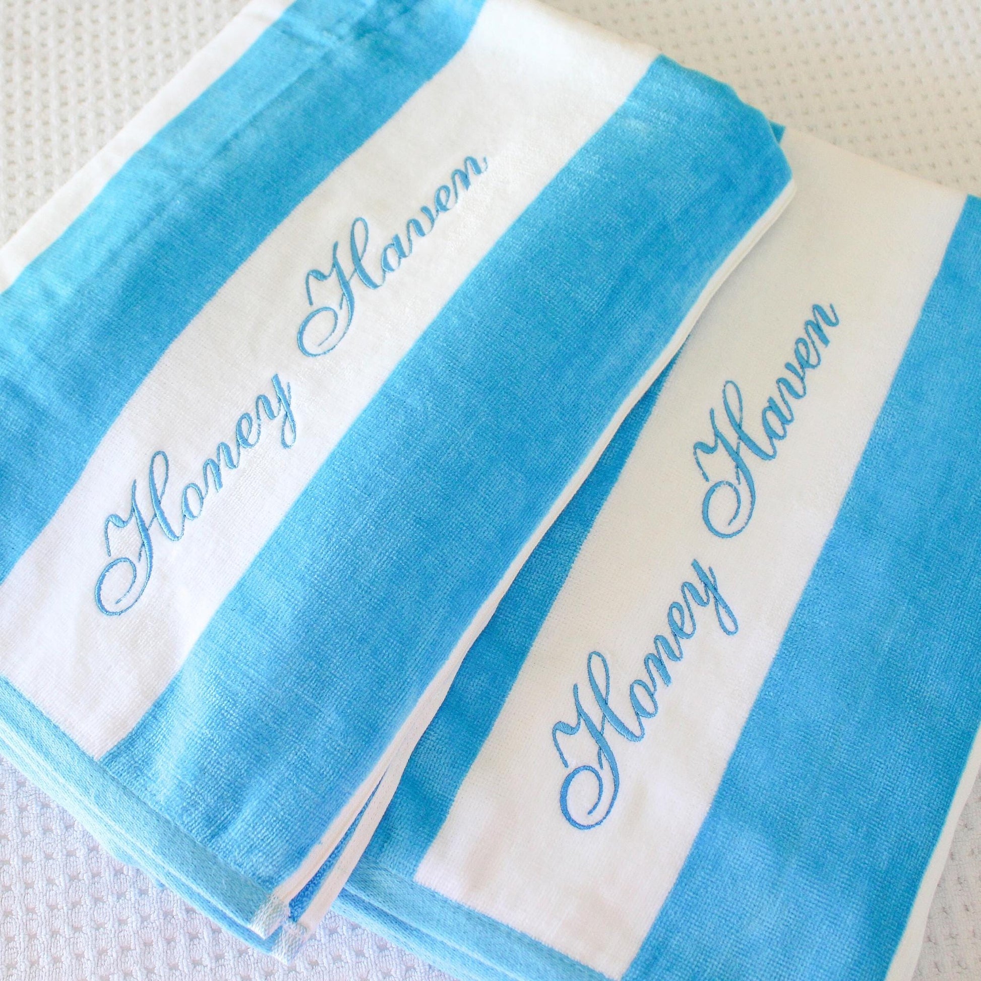 Cabana Striped Beach Towel | Personalized Beach Towel | Monogram Towel | Personalized Gifts | Custom Towel | Bachelorette Gift
