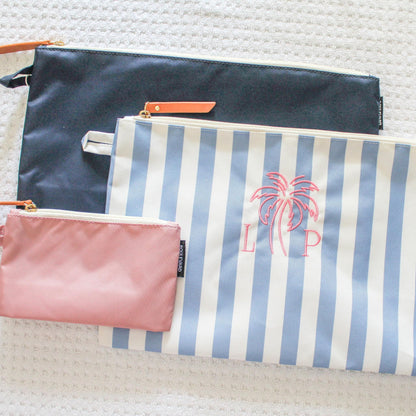 Personalized Nylon Zipper Pouch | Embroidered Zipper Pouch | Personalized Gifts | Travel Pouch | Monogrammed Cosmetic Bag | Snack Pouch