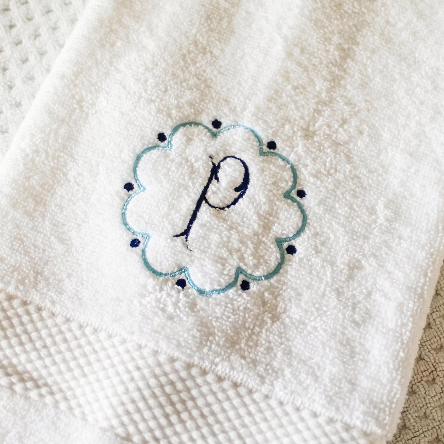 Personalized Hand Towel | Custom Monogrammed Bath Towel | Kitchen Towel | Embroidered Guest Bath Towel | Wedding, Hostess, Housewarming Gift