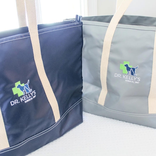 Custom Vinyl Tote Bag: 2 Tote Minimum | Business Branded Gifts | Custom Company, School Logo Tote | Corporate Gifting | Branded Gifts