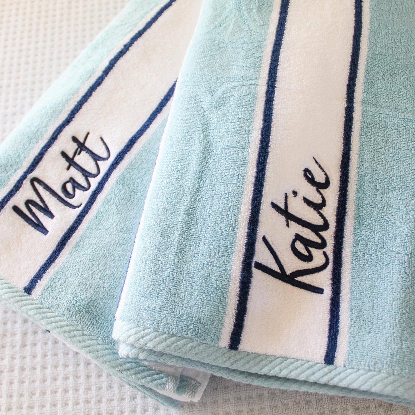 Luxury Striped Beach Towel | Embroidered Towel | Personalized Gifts | Monogrammed Towel | Plush | Thick | Housewarming Gift | Christmas Gift