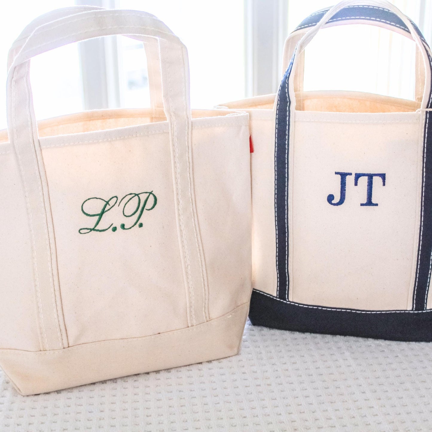 Mini Canvas Boat Tote Bag | Monogrammed Tote | Personalized Classic Canvas Tote | Bachelorette Gifts | Embroidered Tote Bag | Christmas Gift