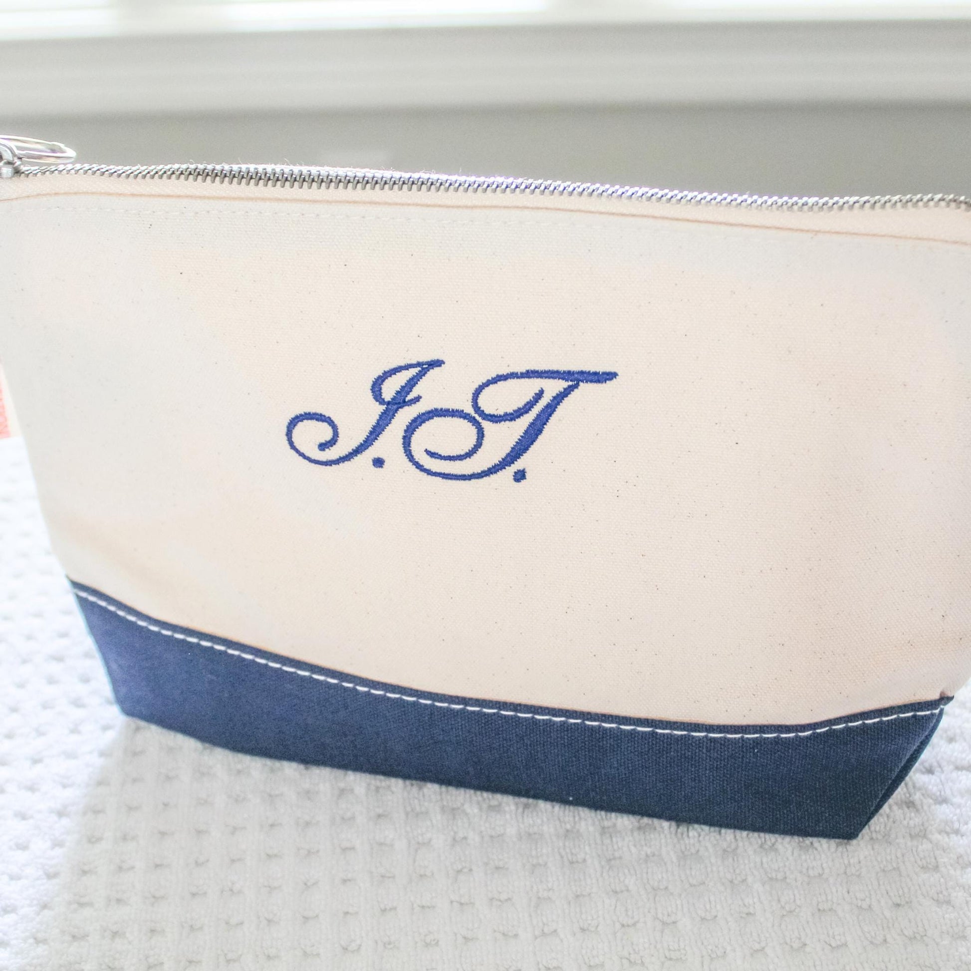 Personalized Canvas Zipper Pouch | Embroidered Zipper Pouch | Personalized Gifts | Travel Pouch | Monogrammed Cosmetic Bag | Snack Pouch