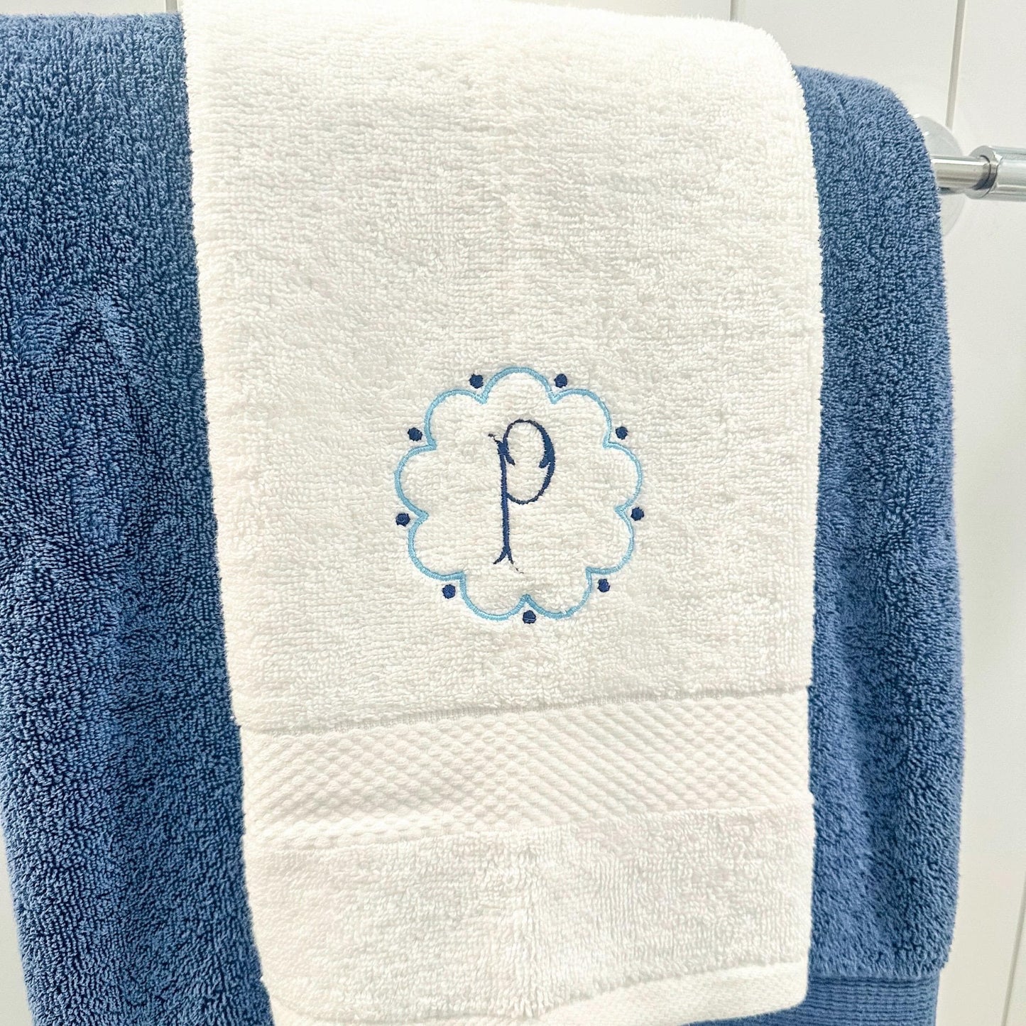 Personalized Hand Towel | Custom Monogrammed Bath Towel | Kitchen Towel | Embroidered Guest Bath Towel | Wedding, Hostess, Housewarming Gift