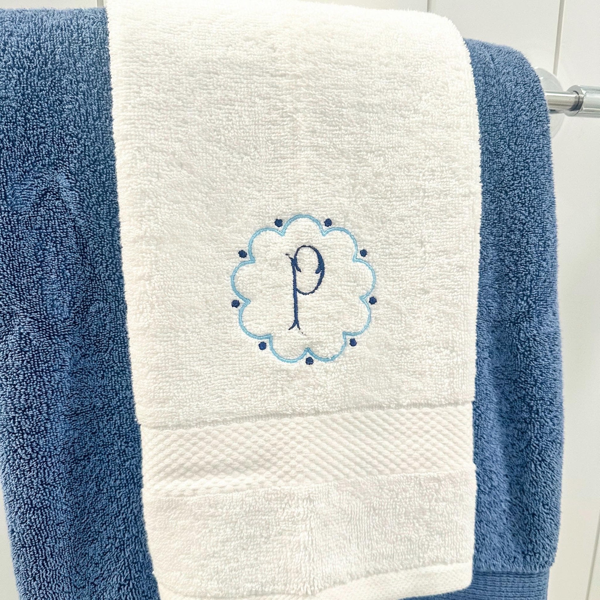 Personalized Hand Towel | Custom Monogrammed Bath Towel | Kitchen Towel | Embroidered Guest Bath Towel | Wedding, Hostess, Housewarming Gift