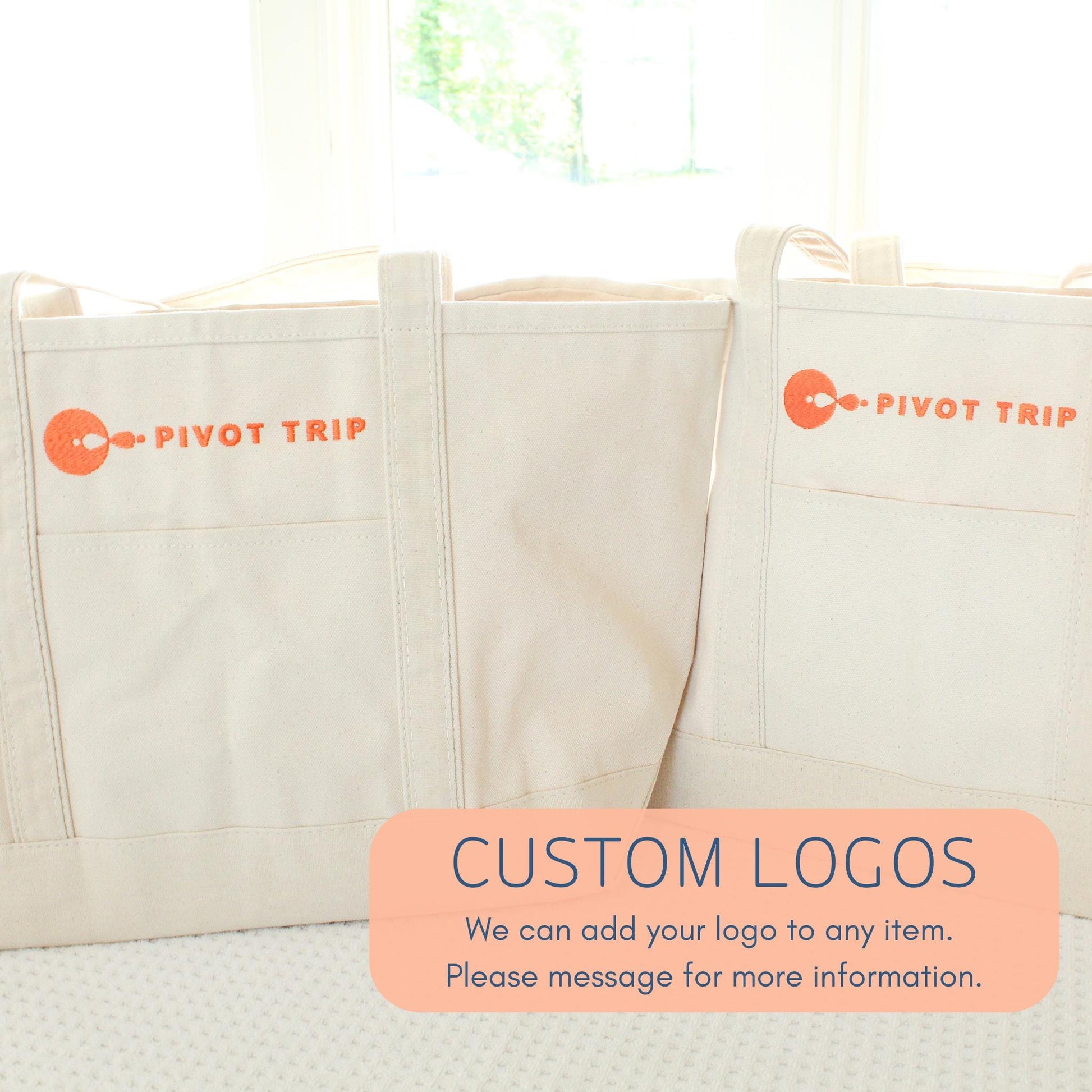 Custom Canvas Boat Tote Bag: 2 Tote Minimum | Business Branded Gifts | Custom Company Logo Canvas Tote | Corporate Gifting | Branded Gifts