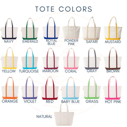 Custom Canvas Boat Tote Bag: 2 Tote Minimum | Business Branded Gifts | Custom Company Logo Canvas Tote | Corporate Gifting | Branded Gifts