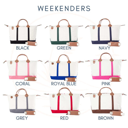 Personalized Canvas Duffle Bag | Monogrammed Travel Bag | Embroidered Overnight Bag | Personalized Gifts | Carry-on Luggage | Weekender Tote