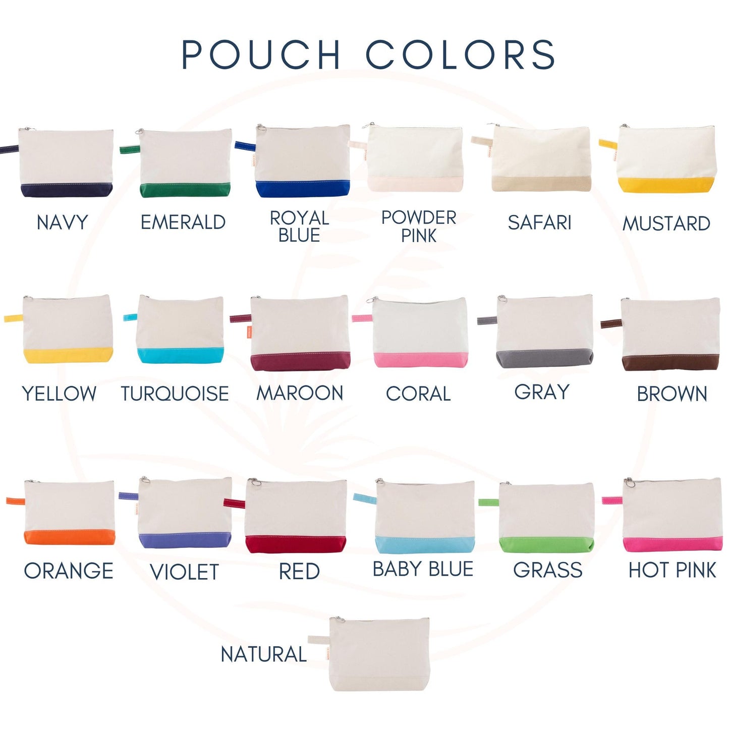 Personalized Canvas Zipper Pouch | Embroidered Zipper Pouch | Personalized Gifts | Travel Pouch | Monogrammed Cosmetic Bag | Snack Pouch