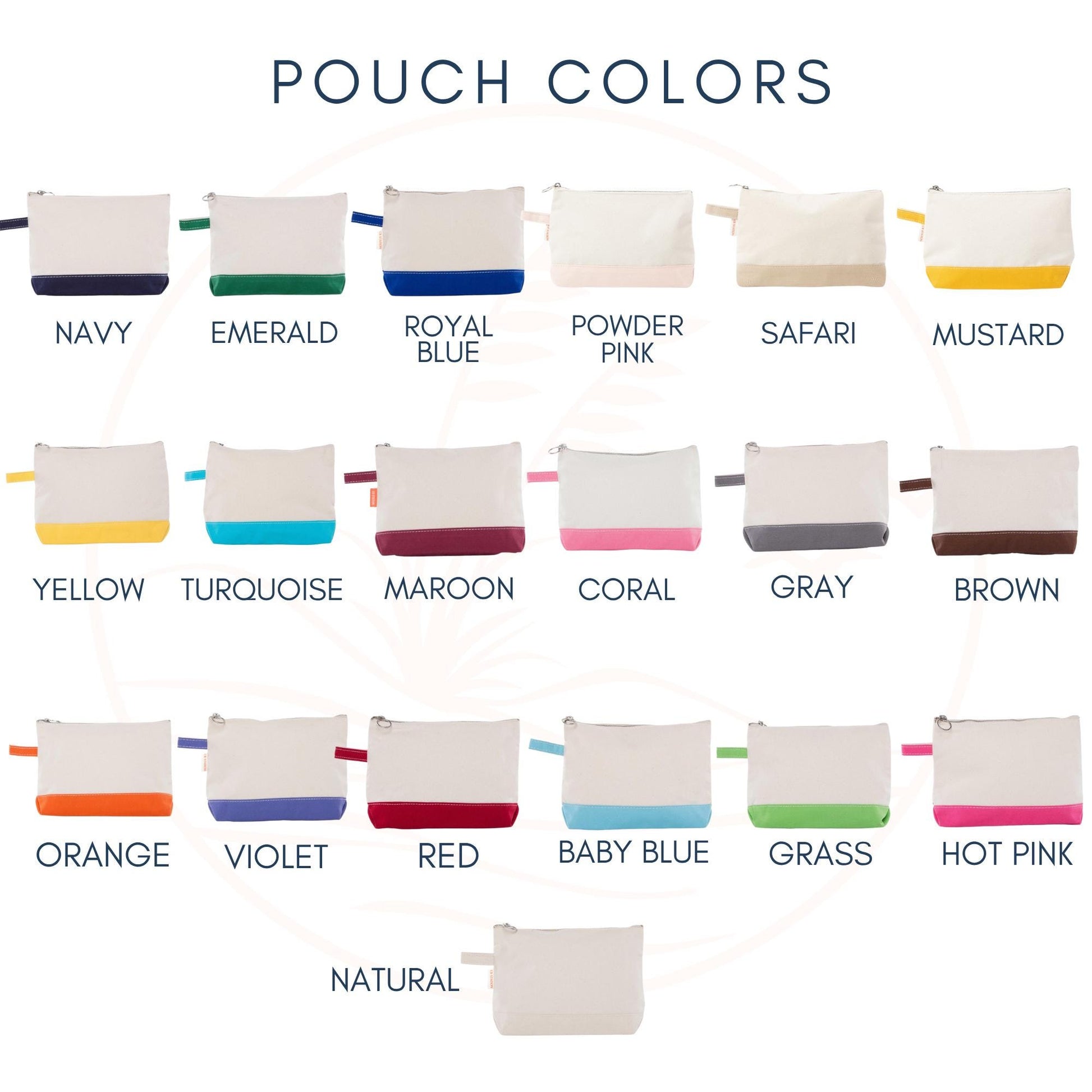 Personalized Canvas Zipper Pouch | Embroidered Zipper Pouch | Personalized Gifts | Travel Pouch | Monogrammed Cosmetic Bag | Snack Pouch
